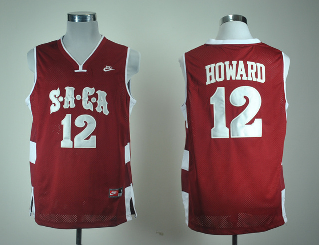 NCAA SACA High School 12 Dwight Howard Red College Basketball Jersey
